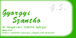 gyorgyi szantho business card