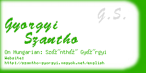 gyorgyi szantho business card